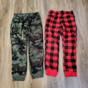 Cat&Jack Boys Plaid Fleece Pajama Pants Bottoms Joggers Size 8/10 Bundle Lot